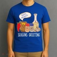Seasons Greetings Funny Christmas Humor Holiday Food Pun Gift T-Shirt thumb 3