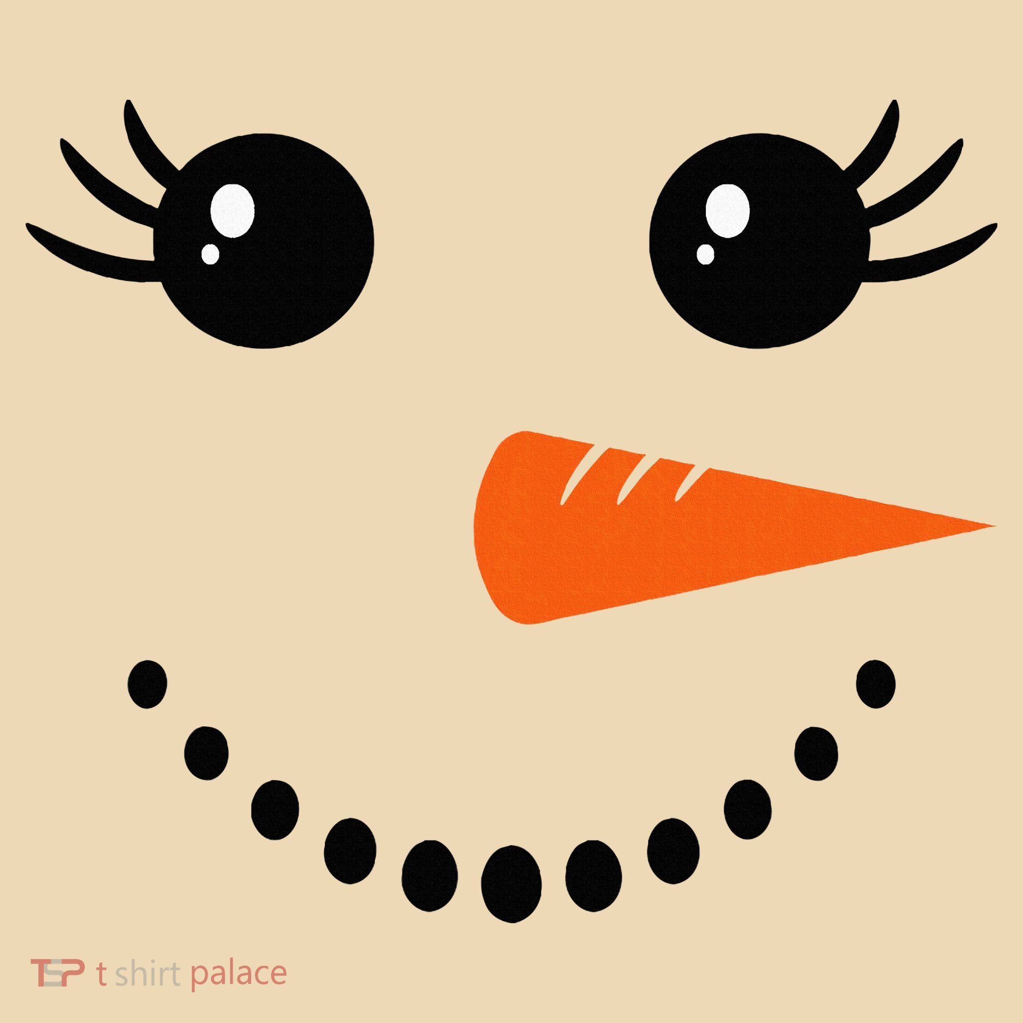 Snowman Girl Face Christmas Winter Tote Bag