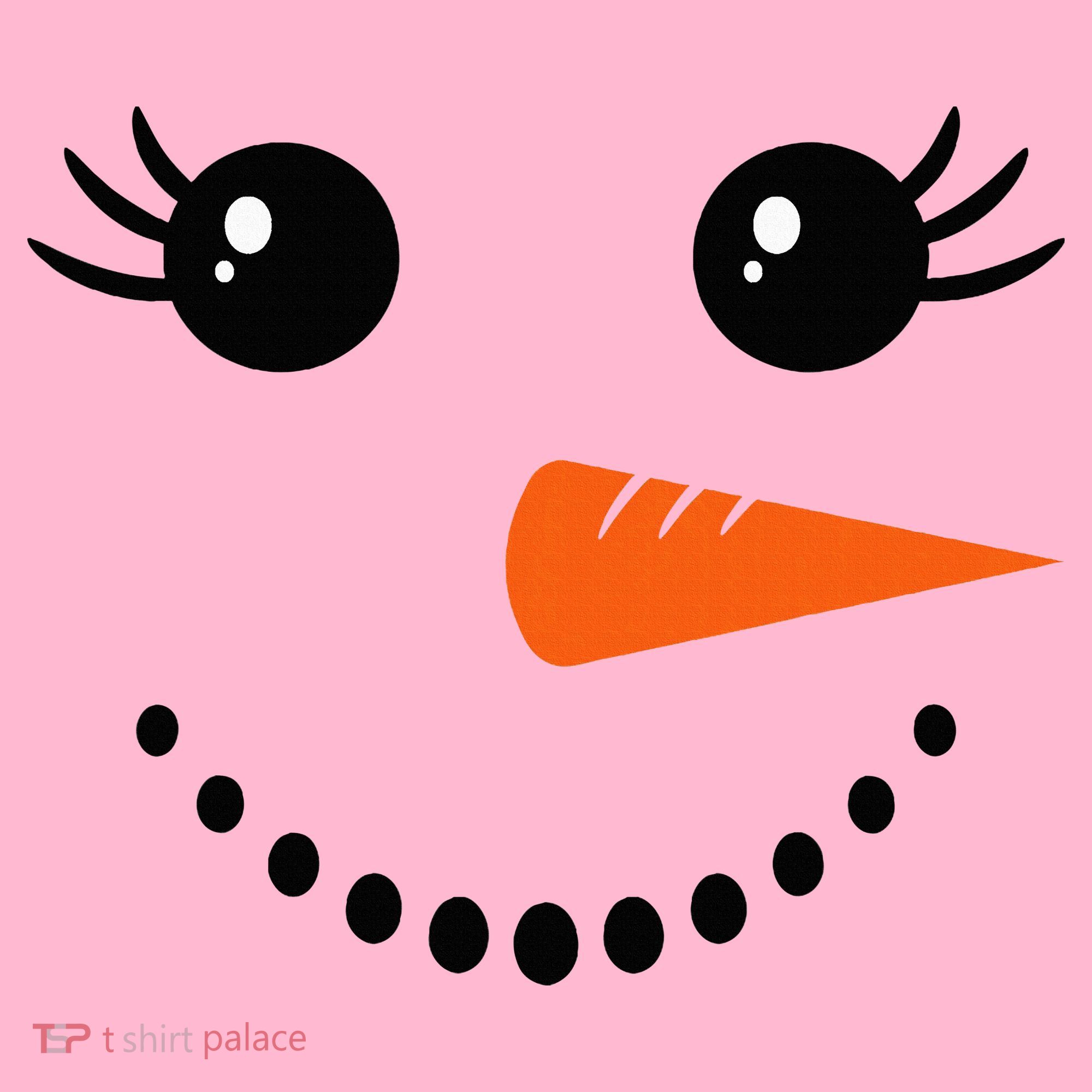 Snowman Girl Face Christmas Winter Coaster