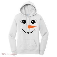 Snowman Girl Face Christmas Winter Women's Hoodie thumb 0