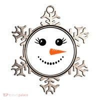 Snowman Girl Face Christmas Winter Ornament thumb 0