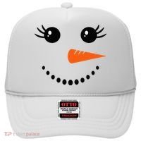 Snowman Girl Face Christmas Winter Hat thumb 0