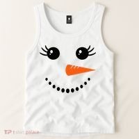 Snowman Girl Face Christmas Winter Tank Top thumb 2