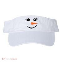 Snowman Girl Face Christmas Winter Visor thumb 0