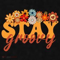 Stay Groovy Flower Power Ladies PosiCharge Tri-Blend Wicking Tank thumb 2