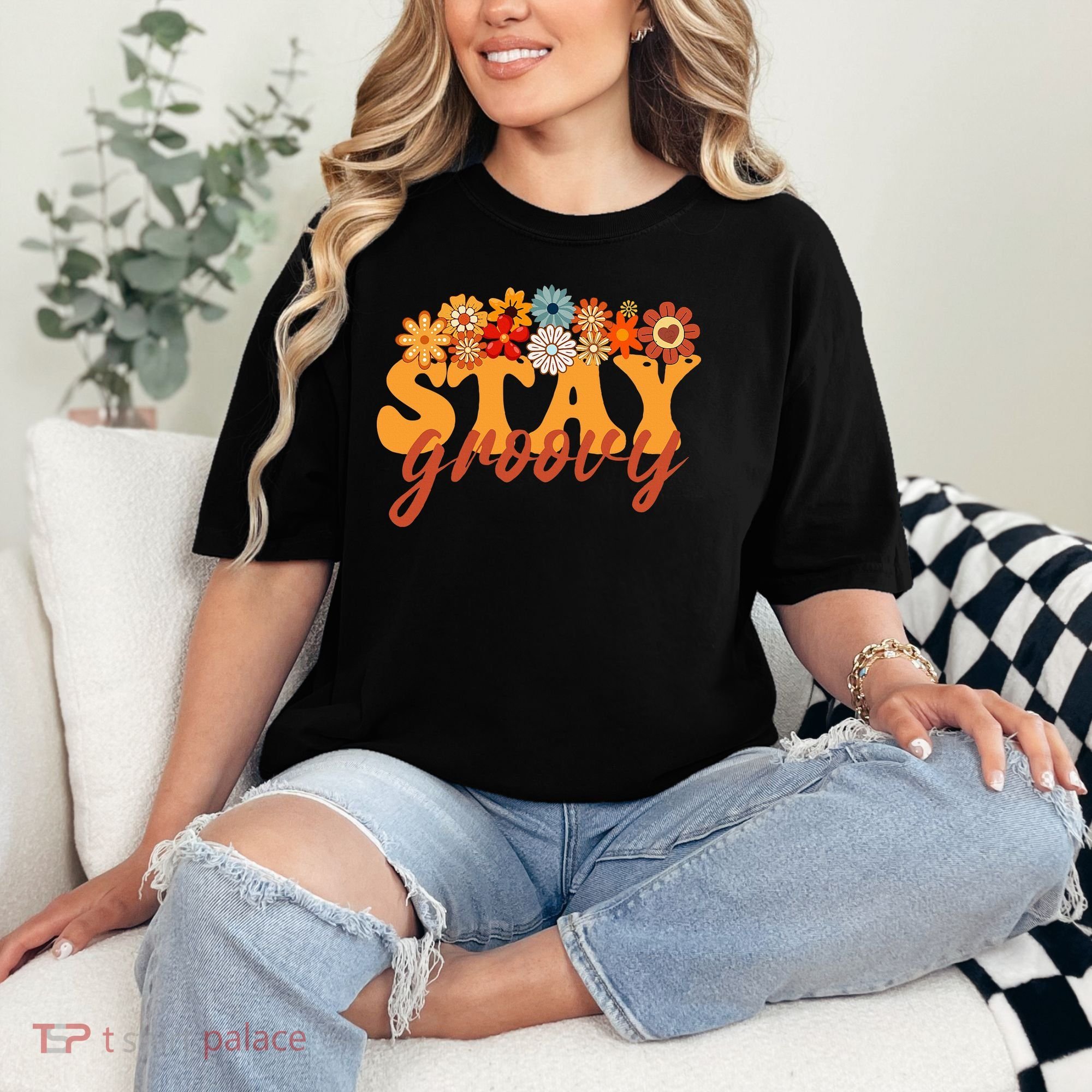 Stay Groovy Flower Power Comfort Colors T-Shirt