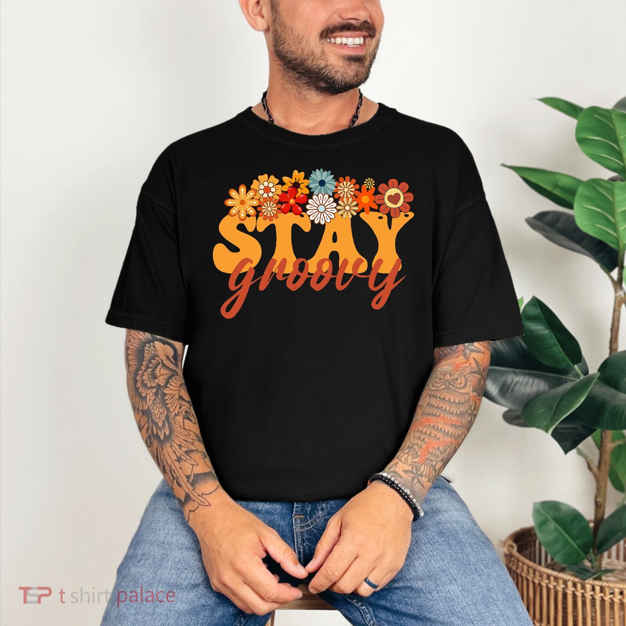 Stay Groovy Flower Power Comfort Colors T-Shirt