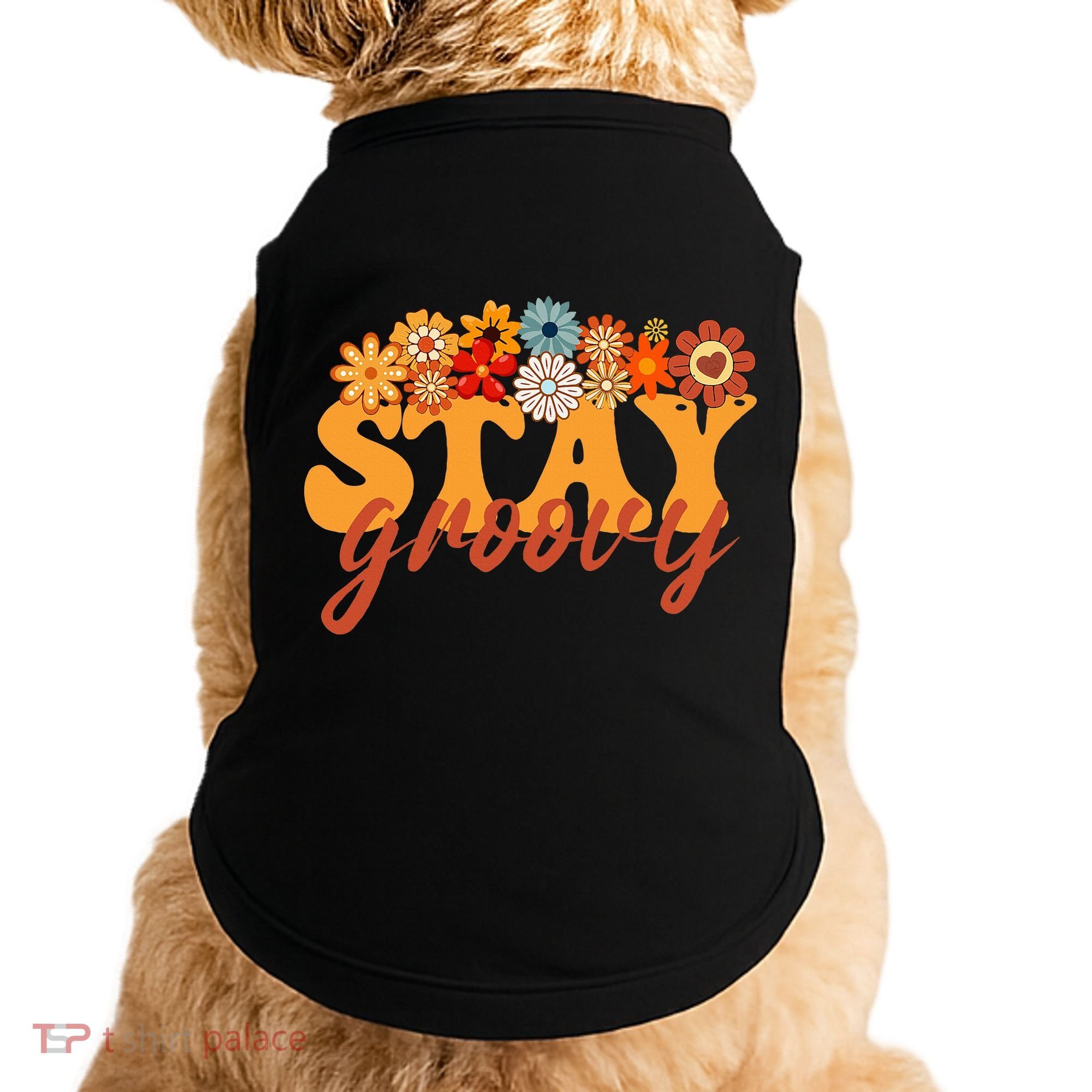 Stay Groovy Flower Power Doggie Tank