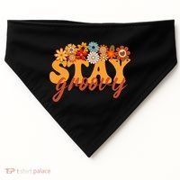 Stay Groovy Flower Power USA-Made Doggie Bandana thumb 0