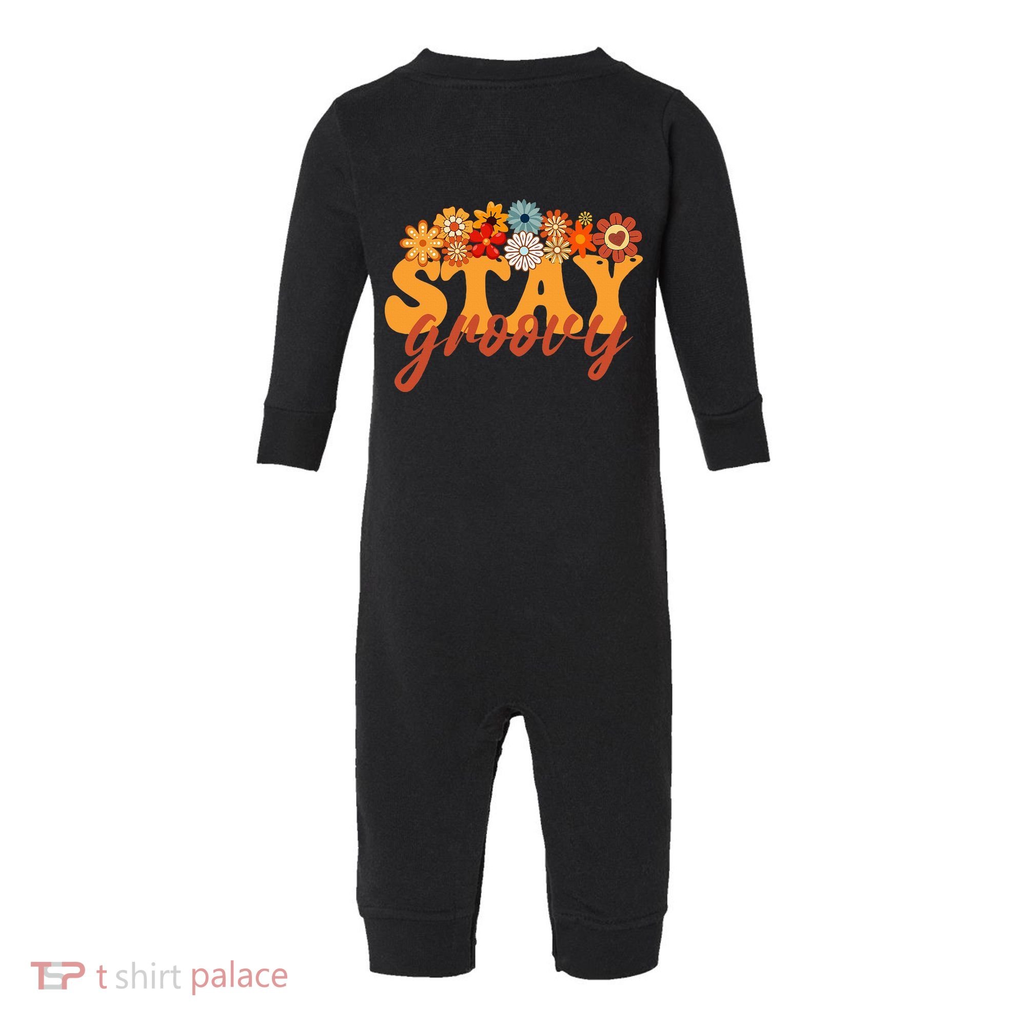Stay Groovy Flower Power Infant Fleece One Piece