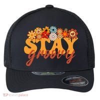 Stay Groovy Flower Power Flexfit Unipanel Trucker Cap thumb 0