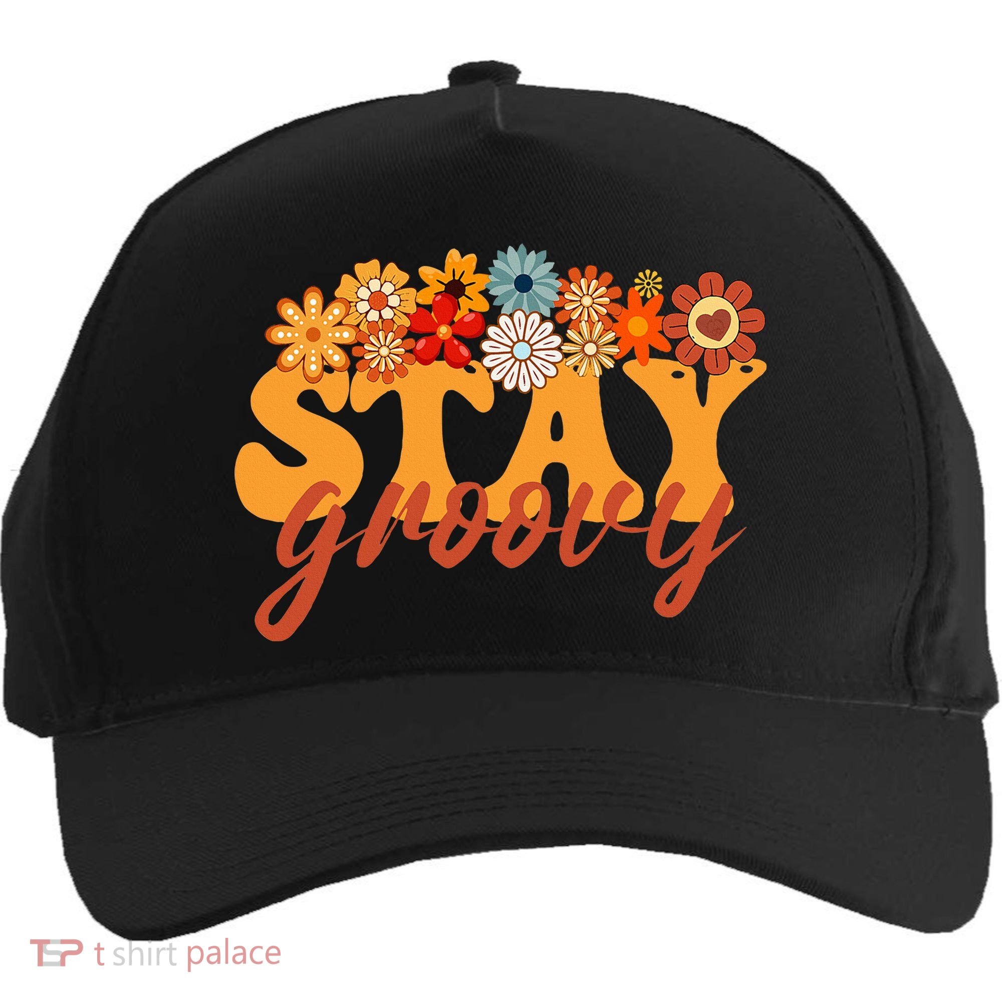 Stay Groovy Flower Power Five-Panel Snapback Cap