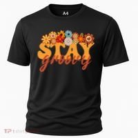 Stay Groovy Flower Power Cooling Performance Crew T-Shirt thumb 0