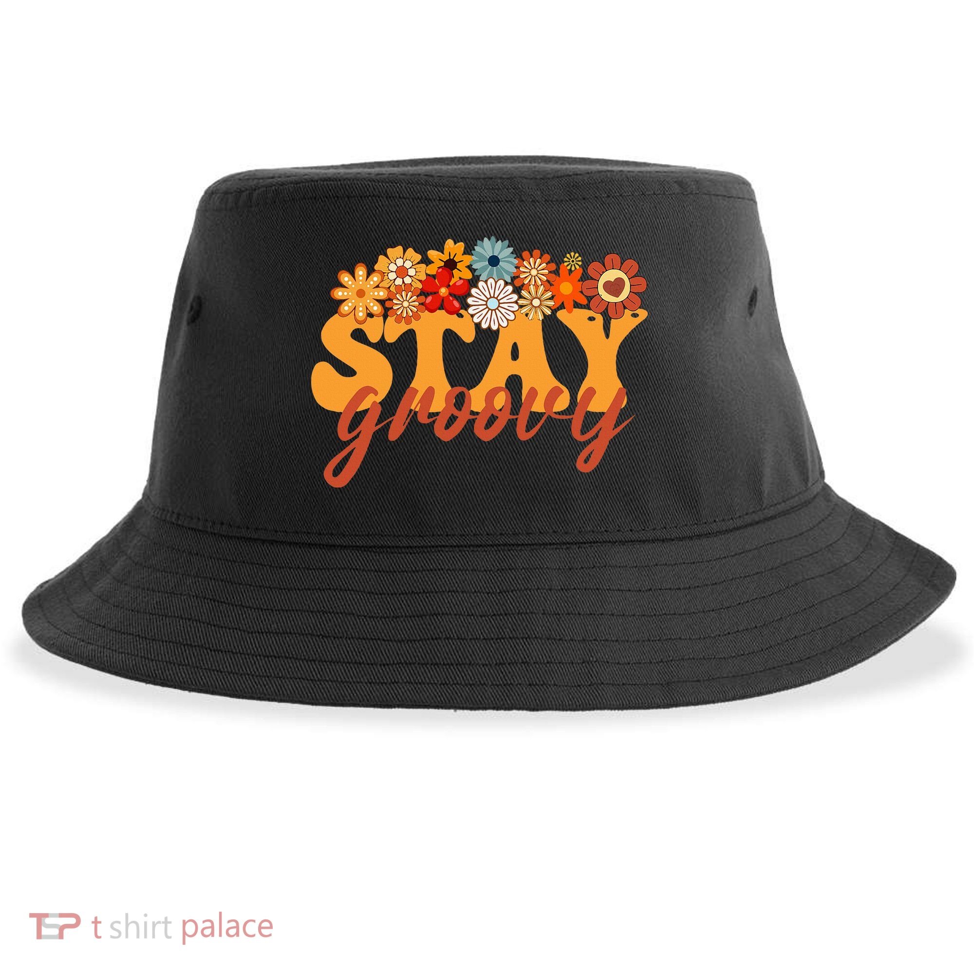 Stay Groovy Flower Power Sustainable Bucket Hat