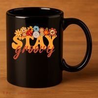 Stay Groovy Flower Power 11oz C Handle Ceramic Mug thumb 3