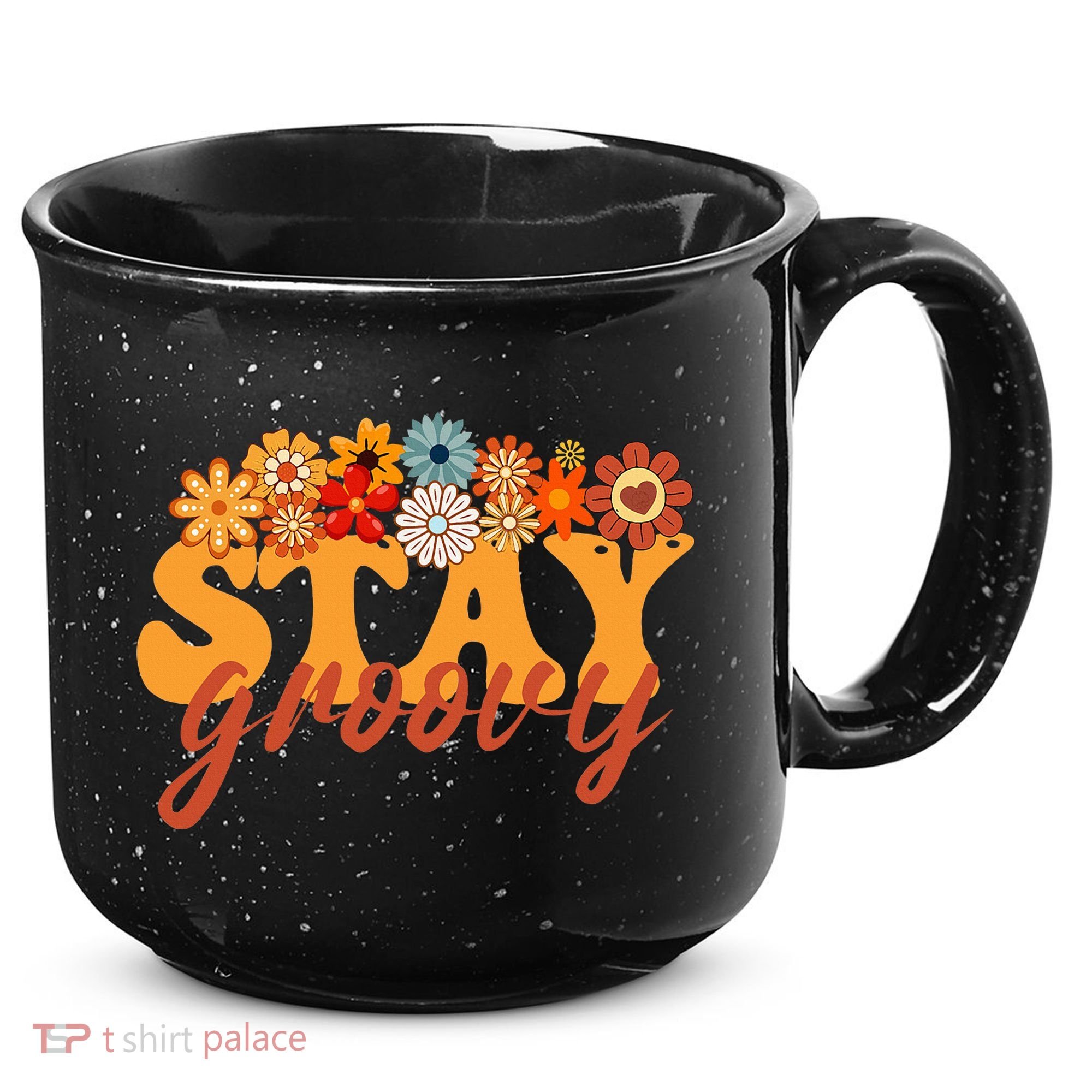 Stay Groovy Flower Power 15oz Campfire Ceramic Mug