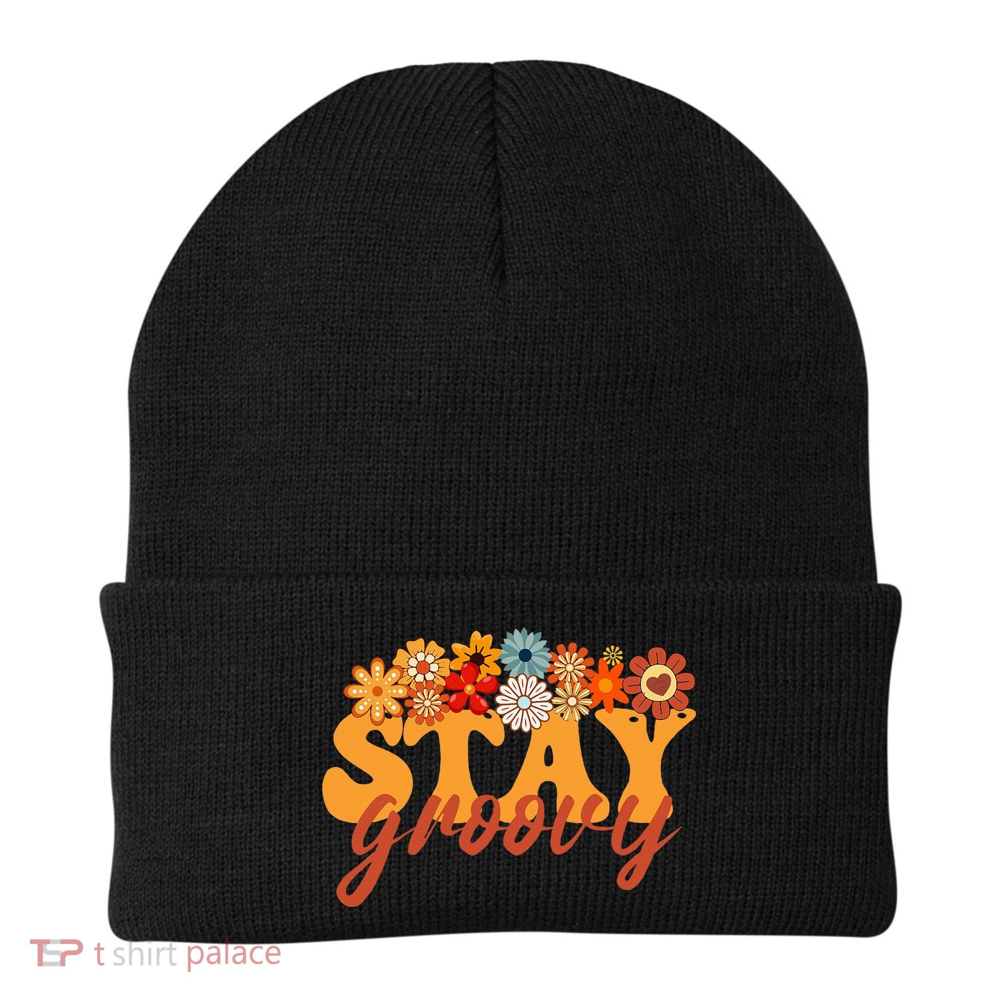 Stay Groovy Flower Power Beanie