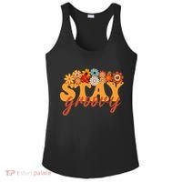 Stay Groovy Flower Power Ladies PosiCharge Competitor Racerback Tank thumb 0