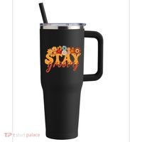 Stay Groovy Flower Power 40oz Vacuum Insulated Stainless Steel Travel Tumbler thumb 0