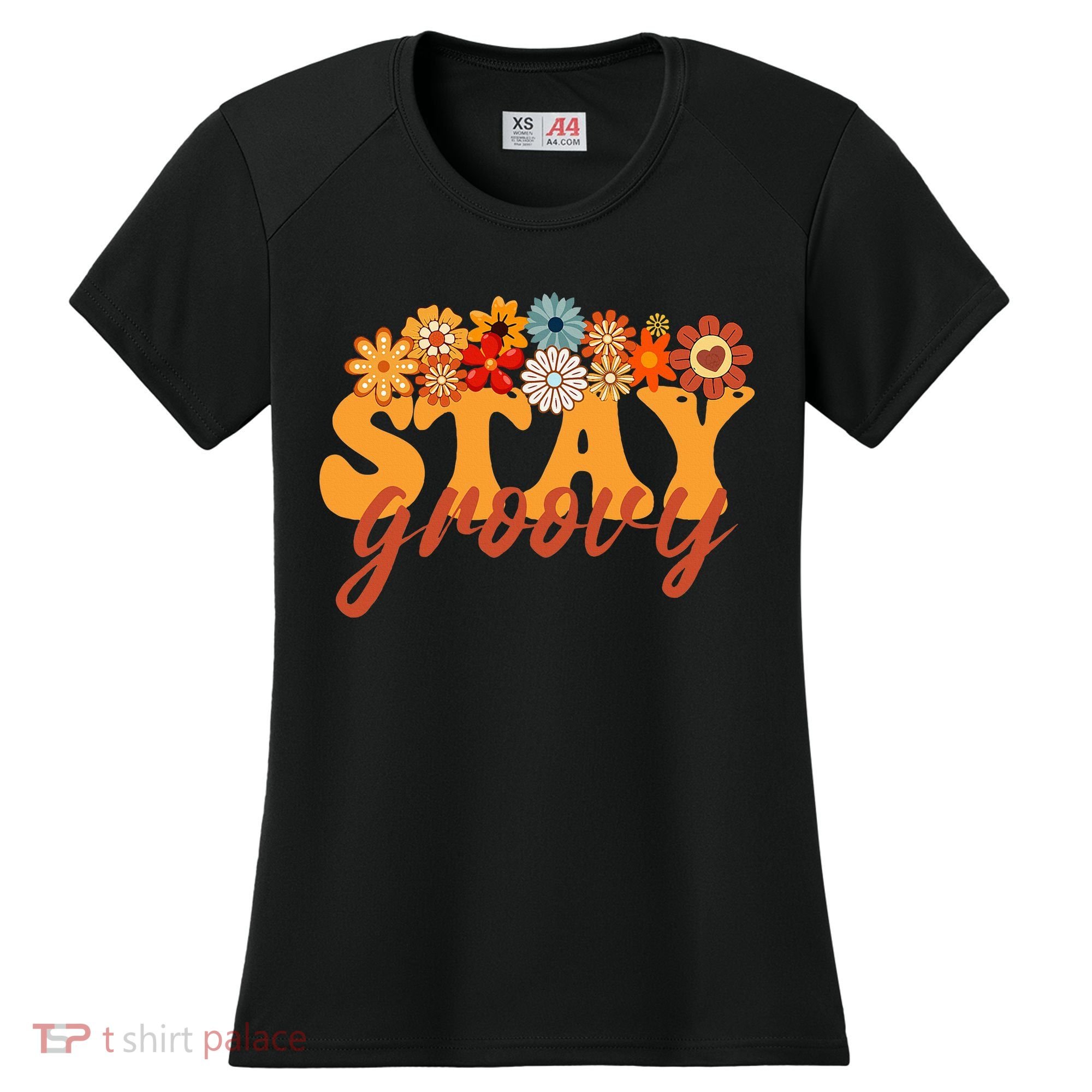 Stay Groovy Flower Power Women's Cooling Performance Crew T-Shirt
