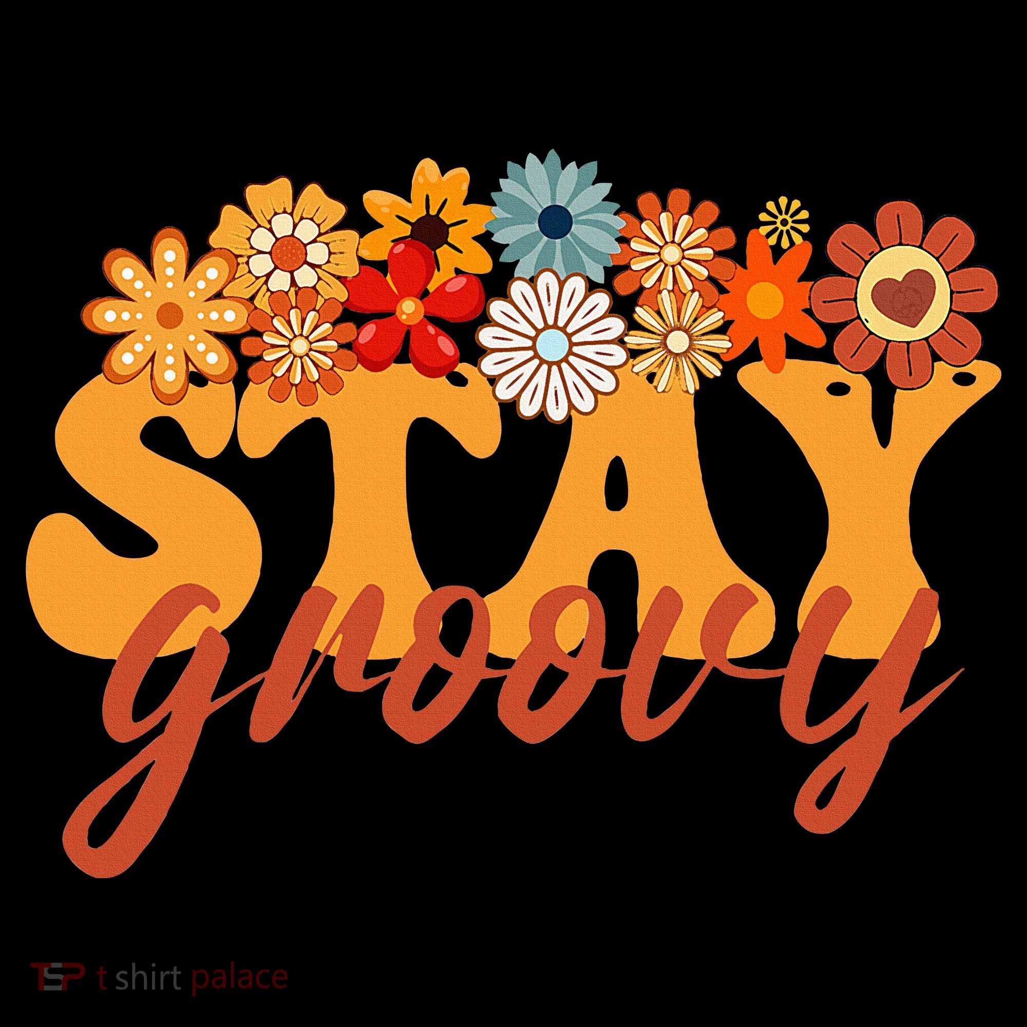 Stay Groovy Flower Power Performance Fleece Hoodie