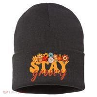 Stay Groovy Flower Power Sustainable Knit Beanie thumb 0