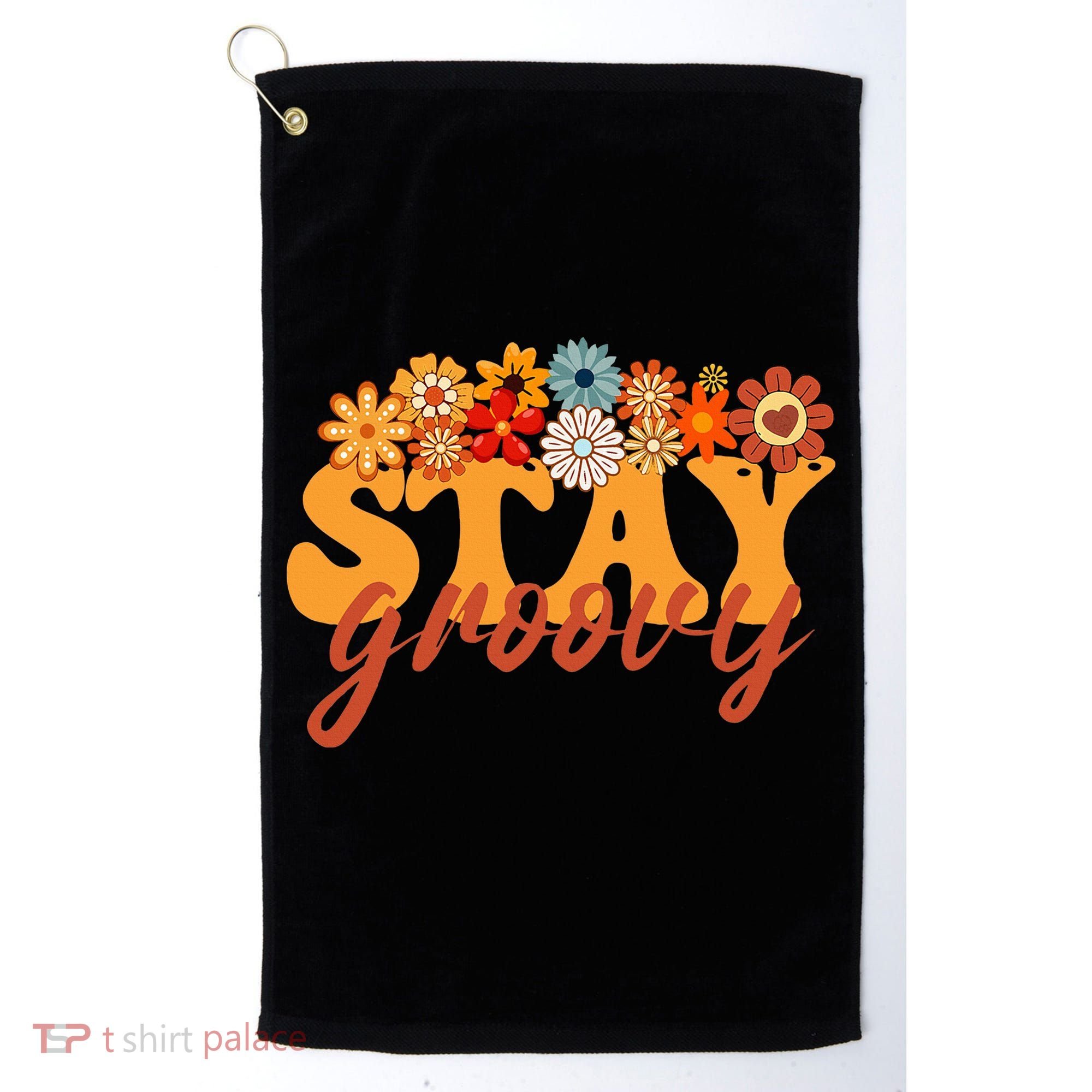 Stay Groovy Flower Power Golf Towel
