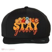 Stay Groovy Flower Power Wool Snapback Cap thumb 0