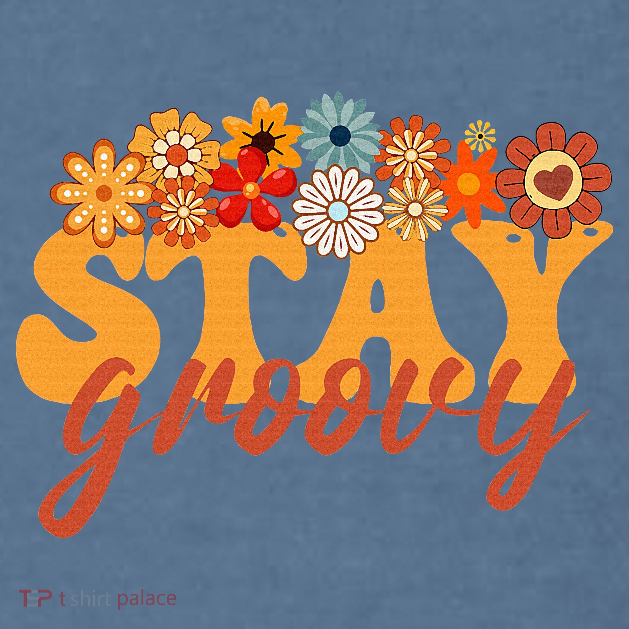 Stay Groovy Flower Power Garment-Dyed Sweatshirt