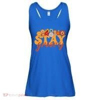 Stay Groovy Flower Power Ladies Essential Flowy Tank thumb 0