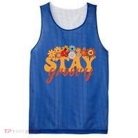 Stay Groovy Flower Power Mesh Reversible Basketball Jersey Tank thumb 0