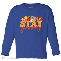 Stay Groovy Flower Power Toddler Long Sleeve Shirt thumb 0