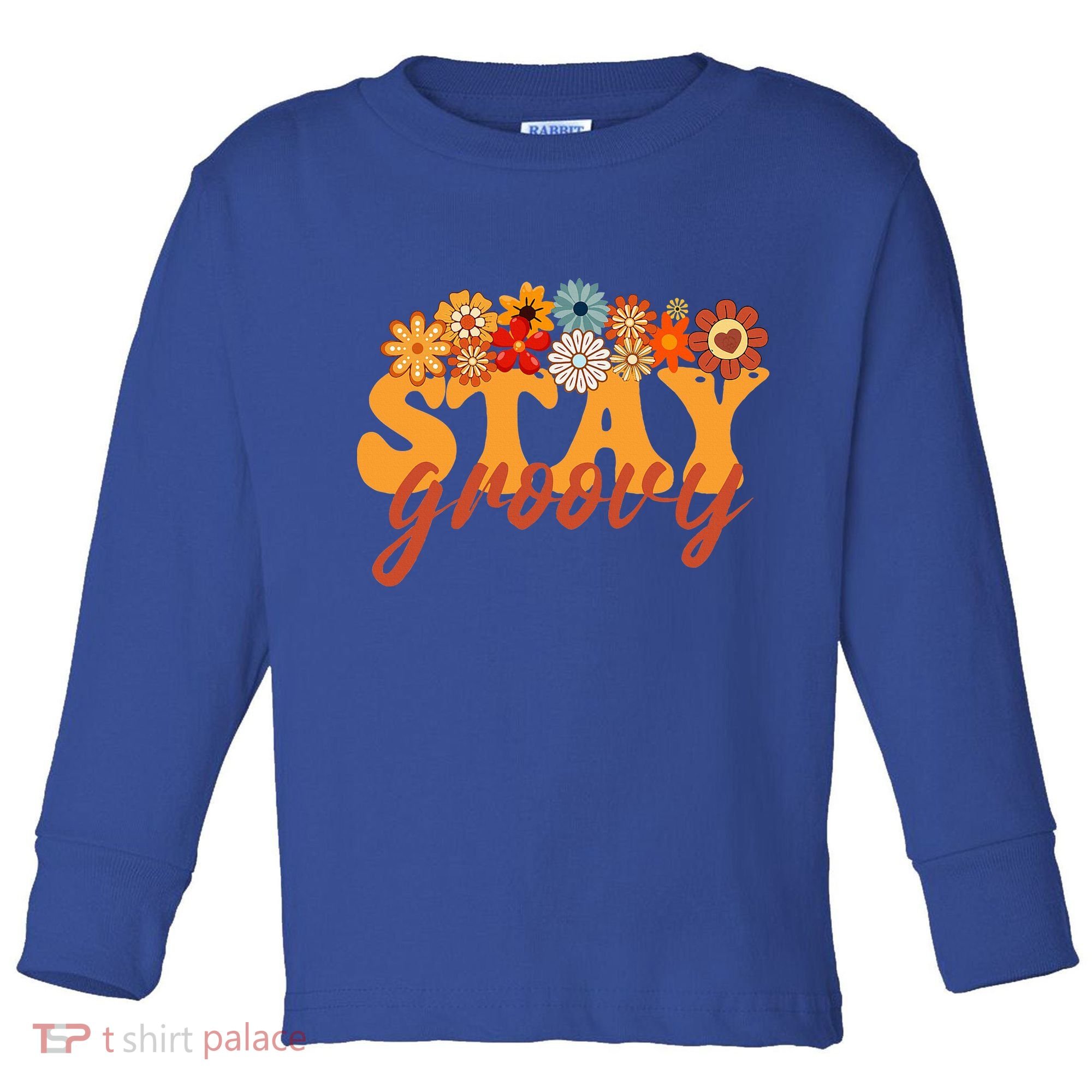 Stay Groovy Flower Power Toddler Long Sleeve Shirt