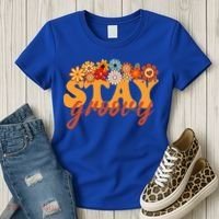Stay Groovy Flower Power Women's T-Shirt thumb 3