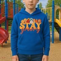 Stay Groovy Flower Power Kids Hoodie thumb 2
