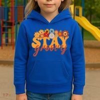 Stay Groovy Flower Power Kids Hoodie thumb 3