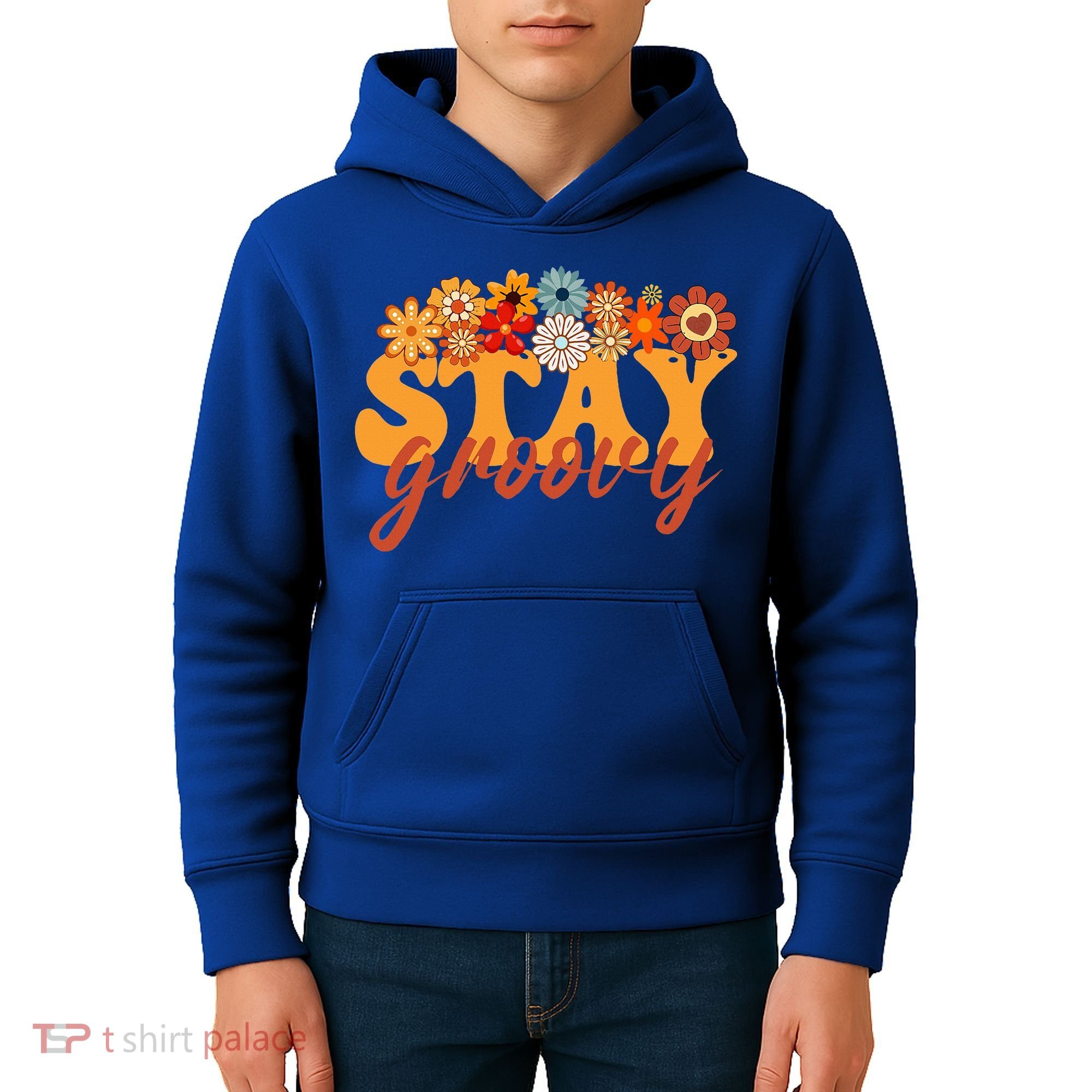 Stay Groovy Flower Power Kids Hoodie