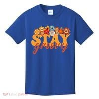Stay Groovy Flower Power Kids T-Shirt thumb 0
