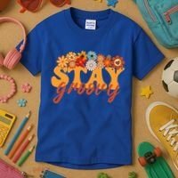 Stay Groovy Flower Power Kids T-Shirt thumb 3
