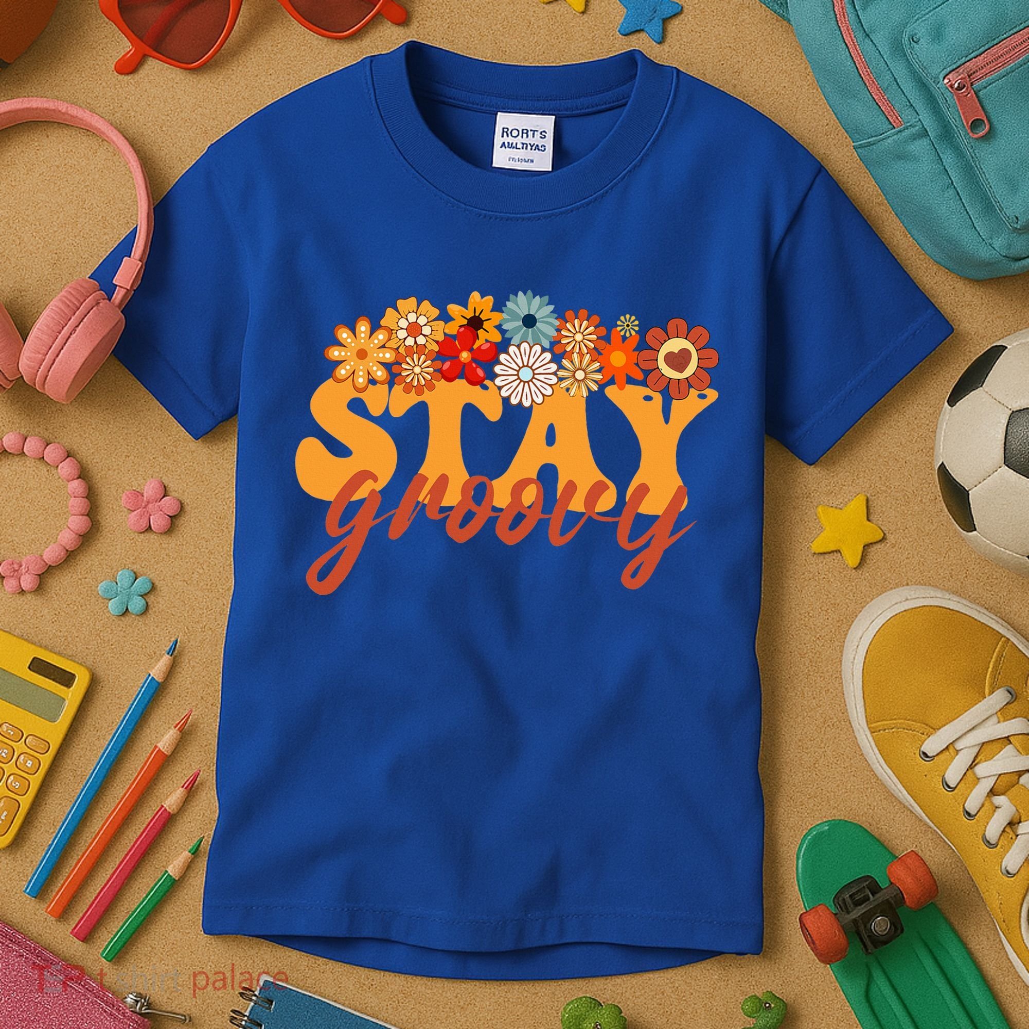 Stay Groovy Flower Power Kids T-Shirt