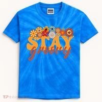 Stay Groovy Flower Power Kids Tie-Dye T-Shirt thumb 0
