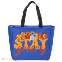 Stay Groovy Flower Power Tote Bag thumb 0