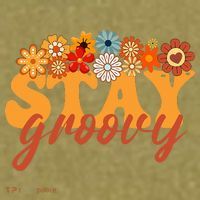 Stay Groovy Flower Power Garment-Dyed Women's Muscle Tee thumb 6
