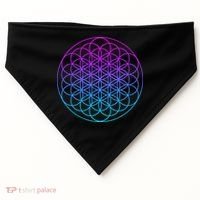 Sacred Geometry Flower Of Life USA-Made Doggie Bandana thumb 0