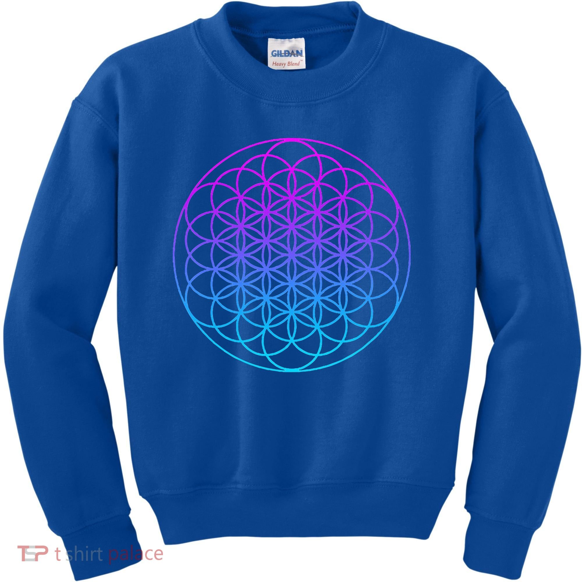 Sacred Geometry Flower Of Life Kids Sweatshirt