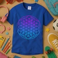 Sacred Geometry Flower Of Life Kids T-Shirt thumb 3