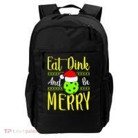 Santa Gift For Pickleball Plyer Eat Dink And Be Merry Backpack thumb 0