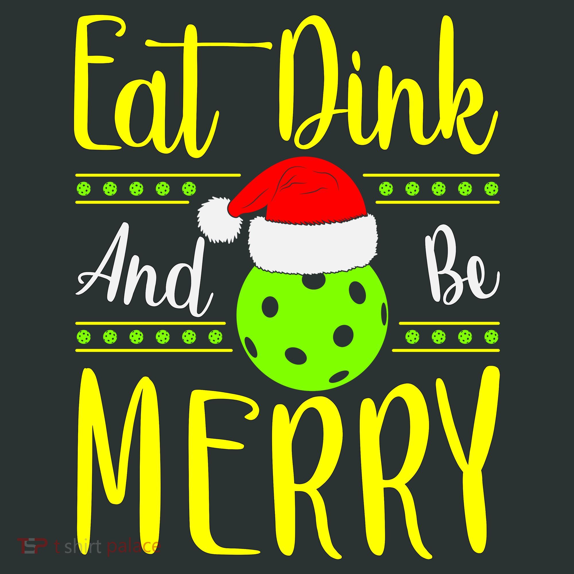 Santa Gift For Pickleball Plyer Eat Dink And Be Merry Mousepad