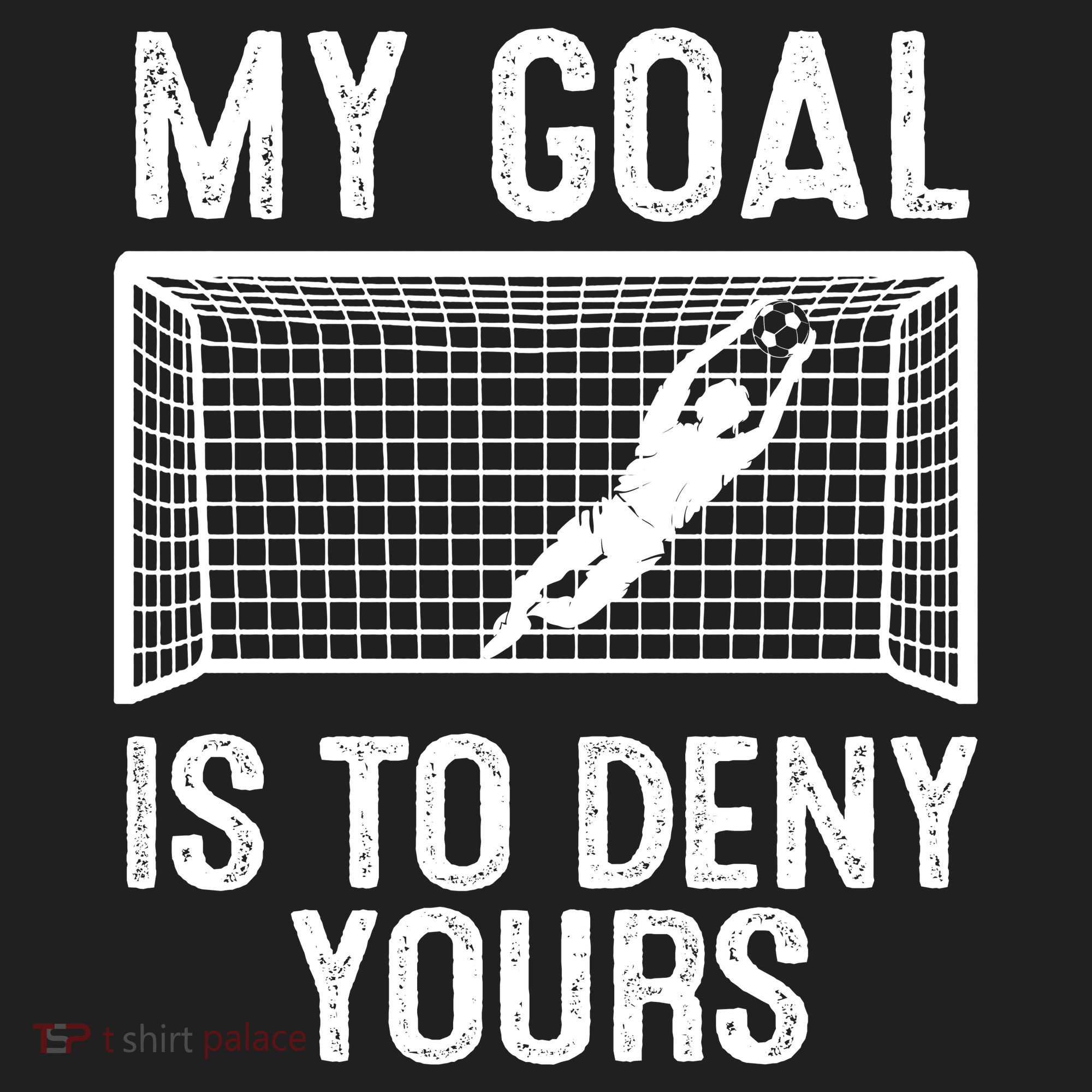 Soccer Goalie Funny Meme My Goal Is To Deny Yours Kids Long Sleeve Plaid Pajama Set