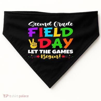 Second Grade Field Day Let The Games Begin Teachers USA-Made Doggie Bandana